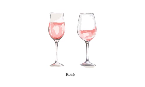 Rose Wine Glasses RabbleOn
